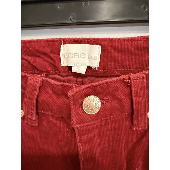 BCBGirl's Skinny Red / Raspberry Corduroy Pants Size 12 - Picture 3 of 6